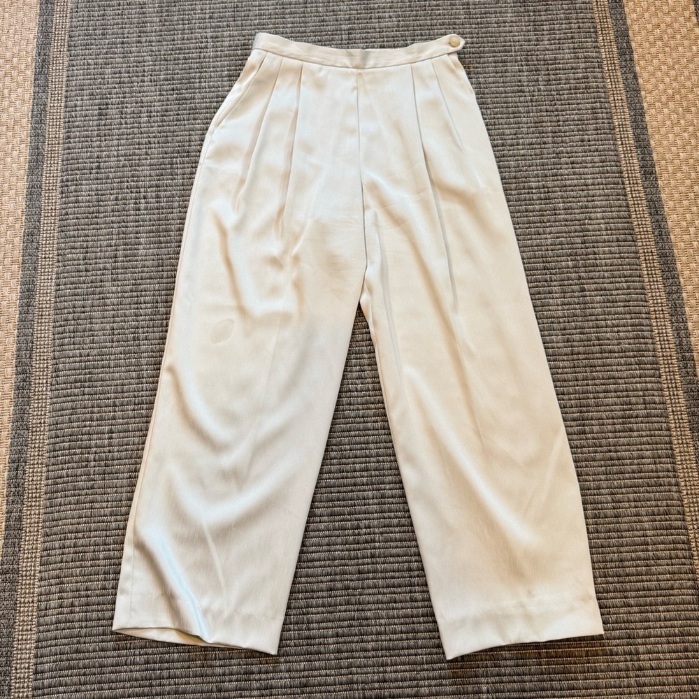 Doncaster Vintage Cream Polyester Dress Slacks